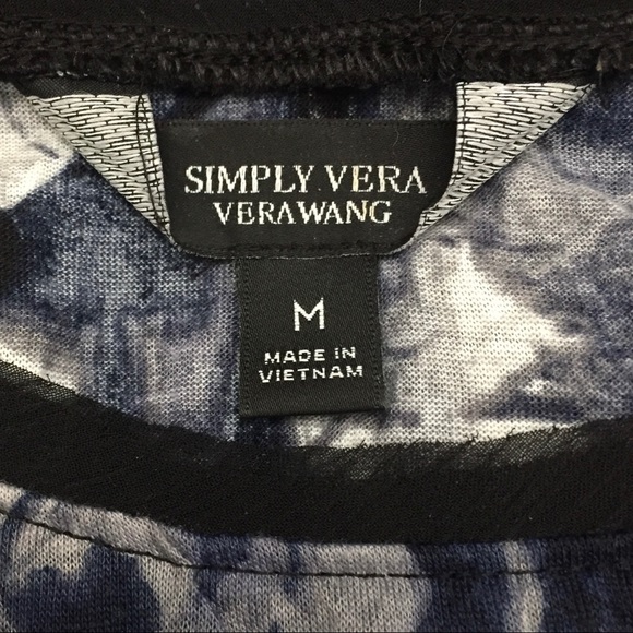 SIMPLY VERA VERA WANG Printed Sheer Trim Top - Picture 7 of 7